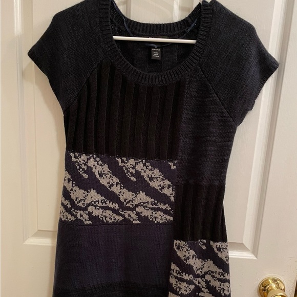 Style & Co. Sweater Dress, Black, Navy, Gray, Cap Sleeves, Soft, EUC - Picture 3 of 8